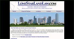 Desktop Screenshot of lonestarlandlaw.com