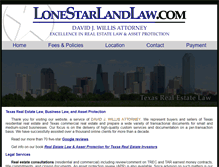 Tablet Screenshot of lonestarlandlaw.com